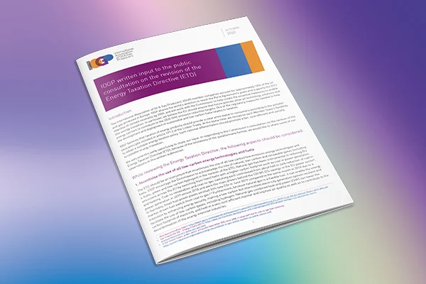 IOGP written input to the public consultation on the revision of the Energy Taxation Directive (ETD)