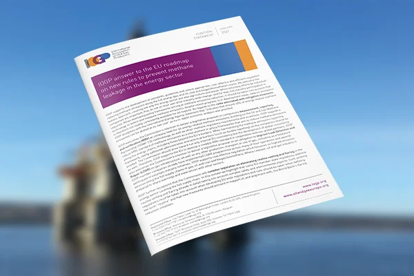 IOGP answer to the EU roadmap on new rules to prevent methane leakage in the energy sector