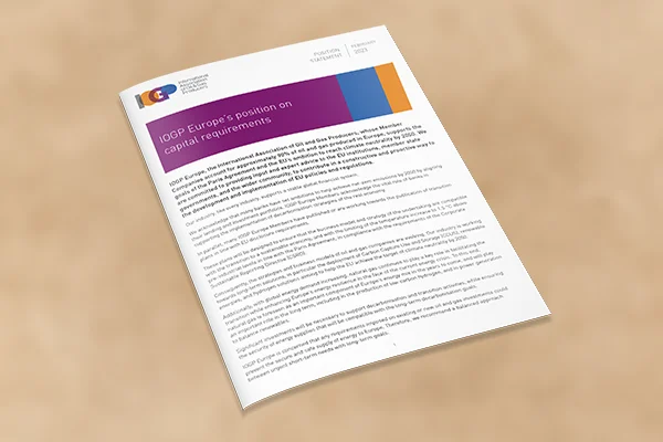 IOGP position on capital requirements