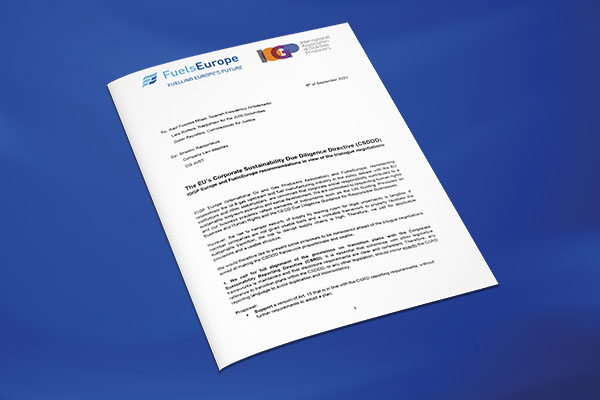Letter: The EU’s Corporate Sustainability Due Diligence Directive (CSDDD) – IOGP Europe and FuelsEurope recommendations in view of the trialogue negotiations