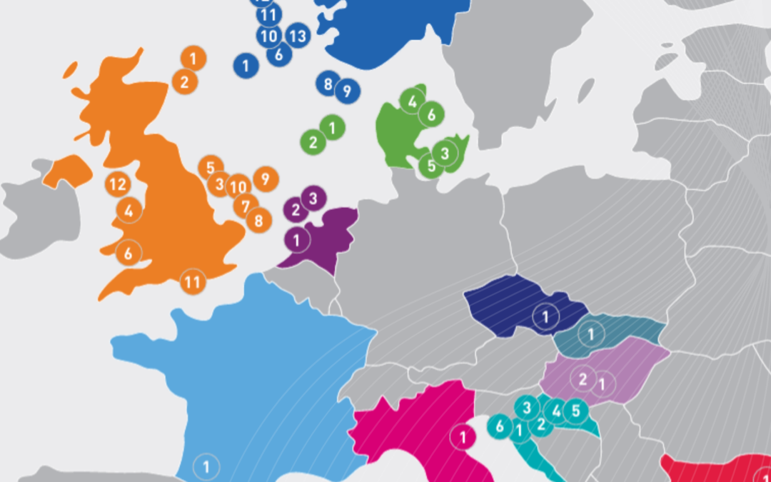 Updated European CO₂ Storage Projects Map