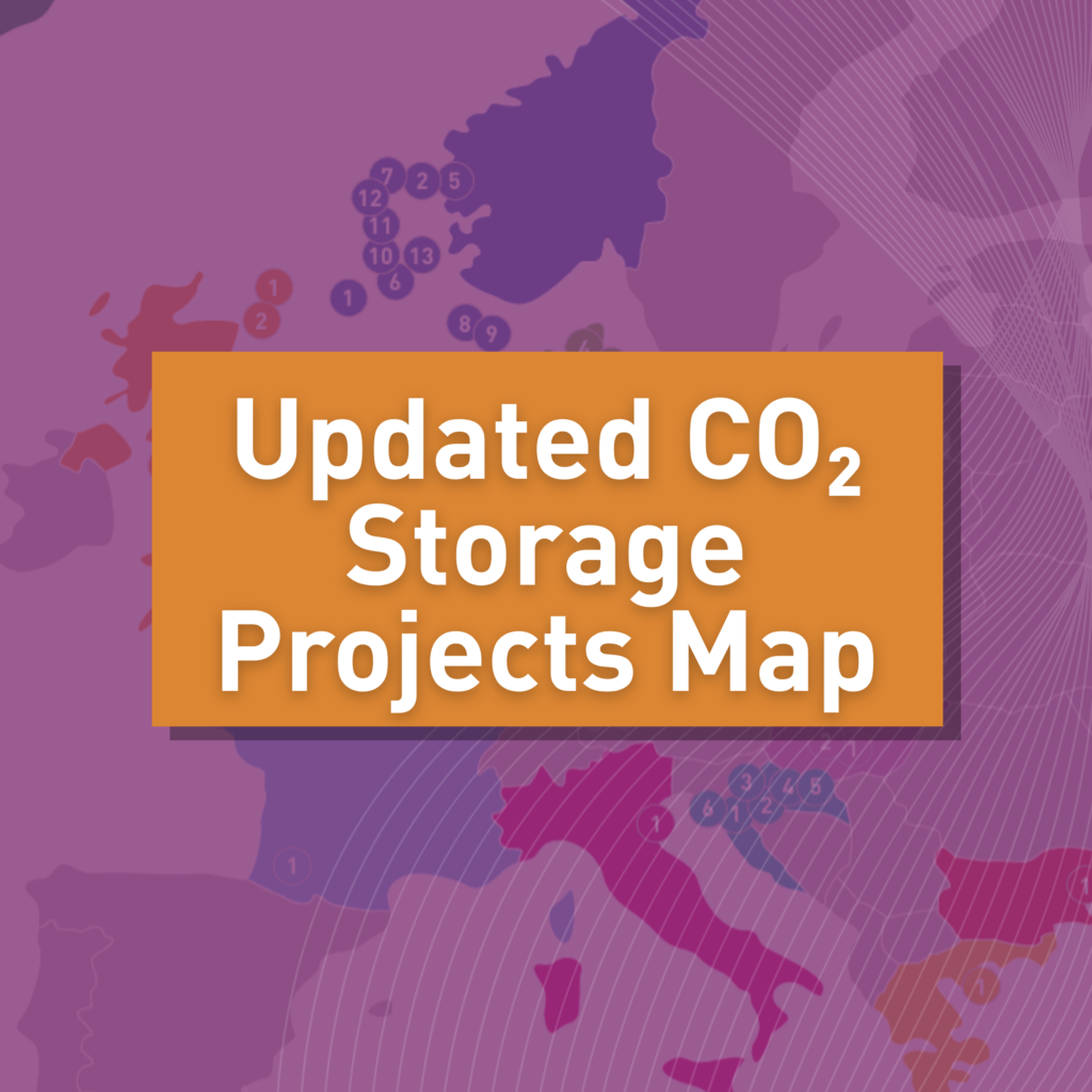 Updated European CO₂ Storage Projects Map