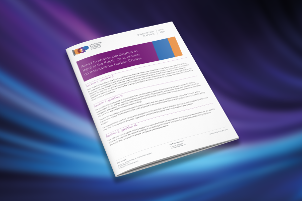 IOGP Europe’s input to the Public Consultation on International Carbon Credits