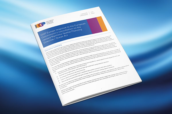 IOGP Europe response to the European Commission’s consultation on the revised Maritime Spatial Planning Directive / Ocean Act